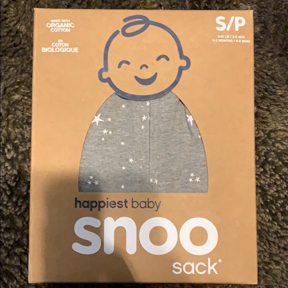 Size small snoo sack. Grey with white stars.